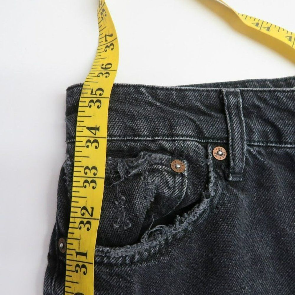 Free People We The Free Destressed Wide Leg Jeans Size 29 Black Denim - Picture 14 of 14